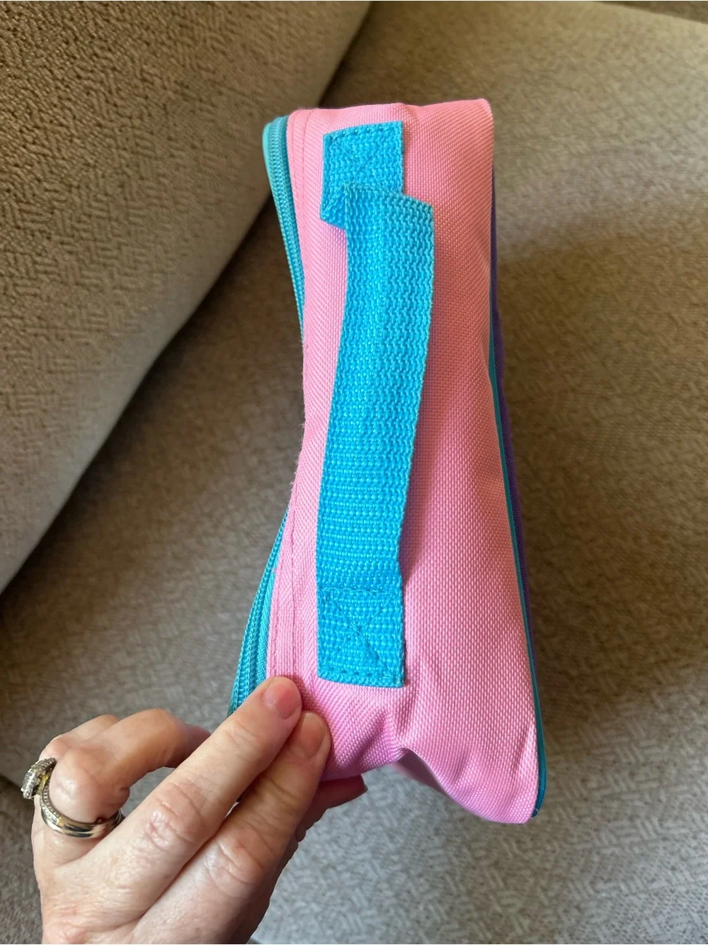 Dora the Explorer Pink & Turquoise Kids Girls Lunch Bag with Boots & Rainbow